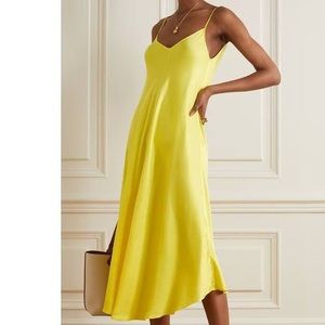 L'AGENCE Yellow Midi Dress